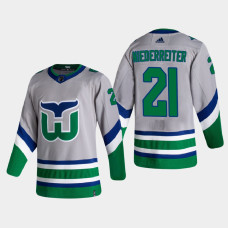 Men's Carolina Hurricanes Nino Niederreiter #21 2021 Season Reverse Retro Authentic Green Jersey