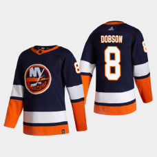 Men's New York Islanders Noah Dobson #8 2021 Season Reverse Retro Authentic Special Edition Blue Jersey