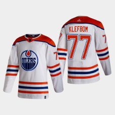 Men's Edmonton Oilers Oscar Klefbom #77 2021 Season Reverse Retro Authentic Special Edition White Jersey