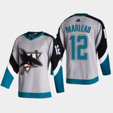 Men San Jose Sharks Patrick Marleau #12 2021 Season Reverse Retro Special Edition Authentic Grey Jersey