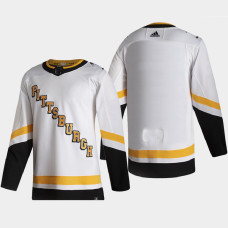 Men Pittsburgh Penguins 2021 Season Reverse Retro Special Edition Authentic White Jersey