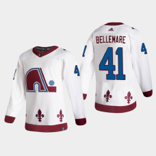 Men's Colorado Avalanche Pierre-Edouard Bellemare #41 2021 Season Reverse Retro Authentic Special Edition White Jersey