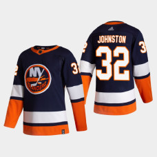 Men's New York Islanders Ross Johnston #32 2021 Season Reverse Retro Authentic Special Edition Blue Jersey