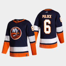 Men's New York Islanders Ryan Pulock #6 2021 Season Reverse Retro Authentic Special Edition Blue Jersey