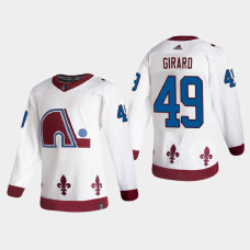 Men's Colorado Avalanche Samuel Girard #49 2021 Season Reverse Retro Authentic Special Edition White Jersey