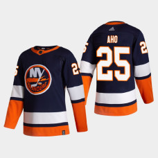 Men's New York Islanders Sebastian Aho #25 2021 Season Reverse Retro Authentic Special Edition Blue Jersey