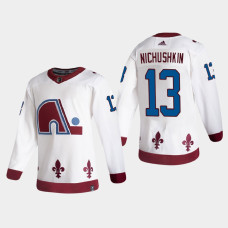 Men's Colorado Avalanche Valeri Nichushkin #13 2021 Season Reverse Retro Authentic Special Edition White Jersey