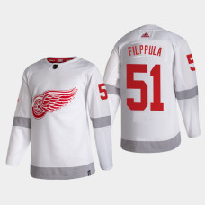 Men's Detroit Red Wings Valtteri Filppula #51 2021 Season Reverse Retro Authentic White Jersey