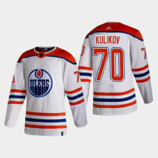 Men's Edmonton Oilers Dmitry Kulikov #70 2021 Season Reverse Retro Authentic White Jersey