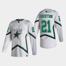 Men's Dallas Stars Jason Robertson #21 2021 Season Reverse Retro Authentic White Jersey