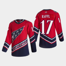 Men's Washington Capitals Michael Raffl #17 2021 Season Reverse Retro Authentic Red Jersey