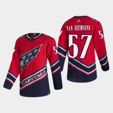 Men's Washington Capitals Trevor van Riemsdyk #57 2021 Season Reverse Retro Authentic Red Jersey