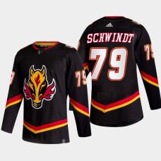 Cole Schwindt Calgary Flames Alternate Black Authentic Jersey 2022-23