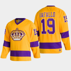 Los Angeles Kings Alex Iafallo #19 Team Classics Gold 2022 Jersey Throwback