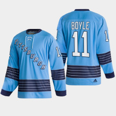 Pittsburgh Penguins Brian Boyle #11 Team Classics Blue 2022 Jersey Heritage