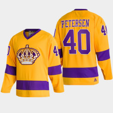 Los Angeles Kings Cal Petersen #40 Team Classics Gold 2022 Jersey Throwback