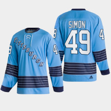 Pittsburgh Penguins Dominik Simon #49 Team Classics Blue 2022 Jersey Heritage