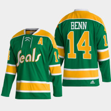 Dallas Stars Jamie Benn #14 Team Classics Green 2022 Jersey Heritage