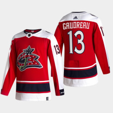 Columbus Blue Jackets Johnny Gaudreau #13 Reverse Retro Red 2022 Jersey Authentic