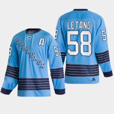 Pittsburgh Penguins Kris Letang #58 Team Classics Blue 2022 Jersey Heritage