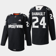 Los Angeles Kings Phillip Danault #24 Hockey Wood Black 2022 Jersey Warm-Up