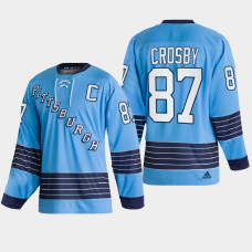 Pittsburgh Penguins Sidney Crosby #87 Team Classics Blue 2022 Jersey Heritage