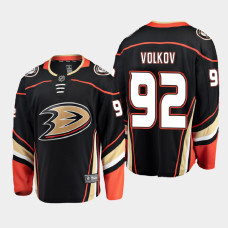 Men's Anaheim Ducks Alexander Volkov #92 Home 2021 Black Jersey