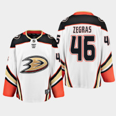 Men's Anaheim Ducks Trevor Zegras #46 Away 2021 Breakaway White Jersey