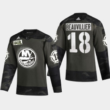 Men's New York Islanders anthony beauvillier #18 2021 Military Appreciation Night Camo Jersey