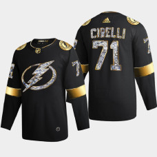 Anthony Cirelli Tampa Bay Lightning 2022 Stanley Cup Playoffs Black Diamond Edition Jersey Authentic