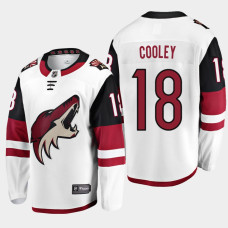 Arizona Coyotes Logan Cooley Away White #18 Jersey 2022 NHL Draft