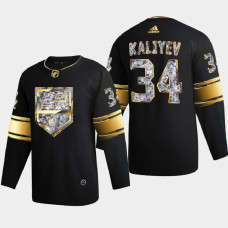 Arthur Kaliyev Los Angeles Kings 2022 Stanley Cup Playoffs Black Diamond Edition Jersey Authentic