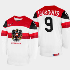 Ali Wukovits 2022 IIHF World Championship Austria Hockey Jersey White #9 Uniform