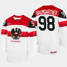 Benjamin Baumgartner 2022 IIHF World Championship Austria Hockey Jersey White #98 Uniform