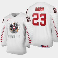 Men Austria Team Marco Rossi #23 2021 IIHF World Junior Championship Home White Jersey