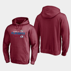 Men's Colorado Avalanche Burgundy 2021 Stanley Cup Playoffs Turnover Hoodie