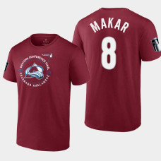 Cale Makar Colorado Avalanche 2022 Stanley Cup Playoffs Burgundy Western Finals Tee #8