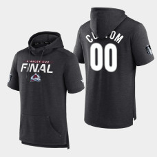 Colorado Avalanche Custom 2022 Stanley Cup Finals #00 Charcoal Hoodie Short Sleeve