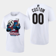 Custom Colorado Avalanche 2022 Central Division Champs White Mascot Tee #00