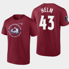 Darren Helm Colorado Avalanche 2022 Stanley Cup Playoffs Burgundy Western Finals Tee #43