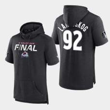 Colorado Avalanche Gabriel Landeskog 2022 Stanley Cup Finals #92 Charcoal Hoodie Short Sleeve