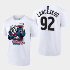 Gabriel Landeskog Colorado Avalanche 2022 Central Division Champs White Mascot Tee #92