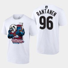 Mikko Rantanen Colorado Avalanche 2022 Central Division Champs White Mascot Tee #96