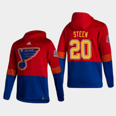 Men's St. Louis Blues Alexander Steen #20 2021 Reverse Retro Authentic Pullover Special Edition Red Hoodie