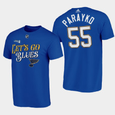 St. Louis Blues Colton Parayko 2022 Stanley Cup Playoffs #55 Tee Lets Go Blue