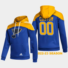 St. Louis Blues #00 Custom 2022-23 Stylish Blue Hoodie AEROREADY Pullover