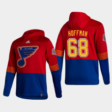 Men's St. Louis Blues Mike Hoffman #68 2021 Reverse Retro Authentic Pullover Special Edition Red Hoodie