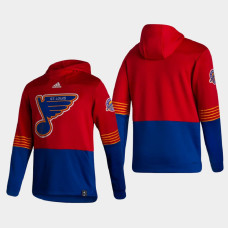 Men's St. Louis Blues Red 2021 Reverse Retro Authentic Pullover Special Edition Hoodie