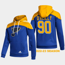 St. Louis Blues #90 Ryan O'Reilly 2022-23 Stylish Blue Hoodie AEROREADY Pullover