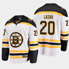 Men's Boston Bruins Curtis Lazar #20 Away 2021 White Jersey